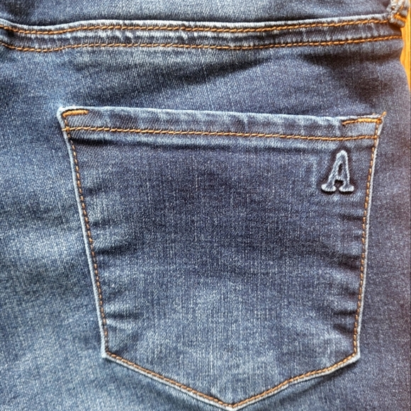 Articles Of Society Womens Dark Wash Denim Jeans 25" Waist Stretch Low Rise - Picture 10 of 12